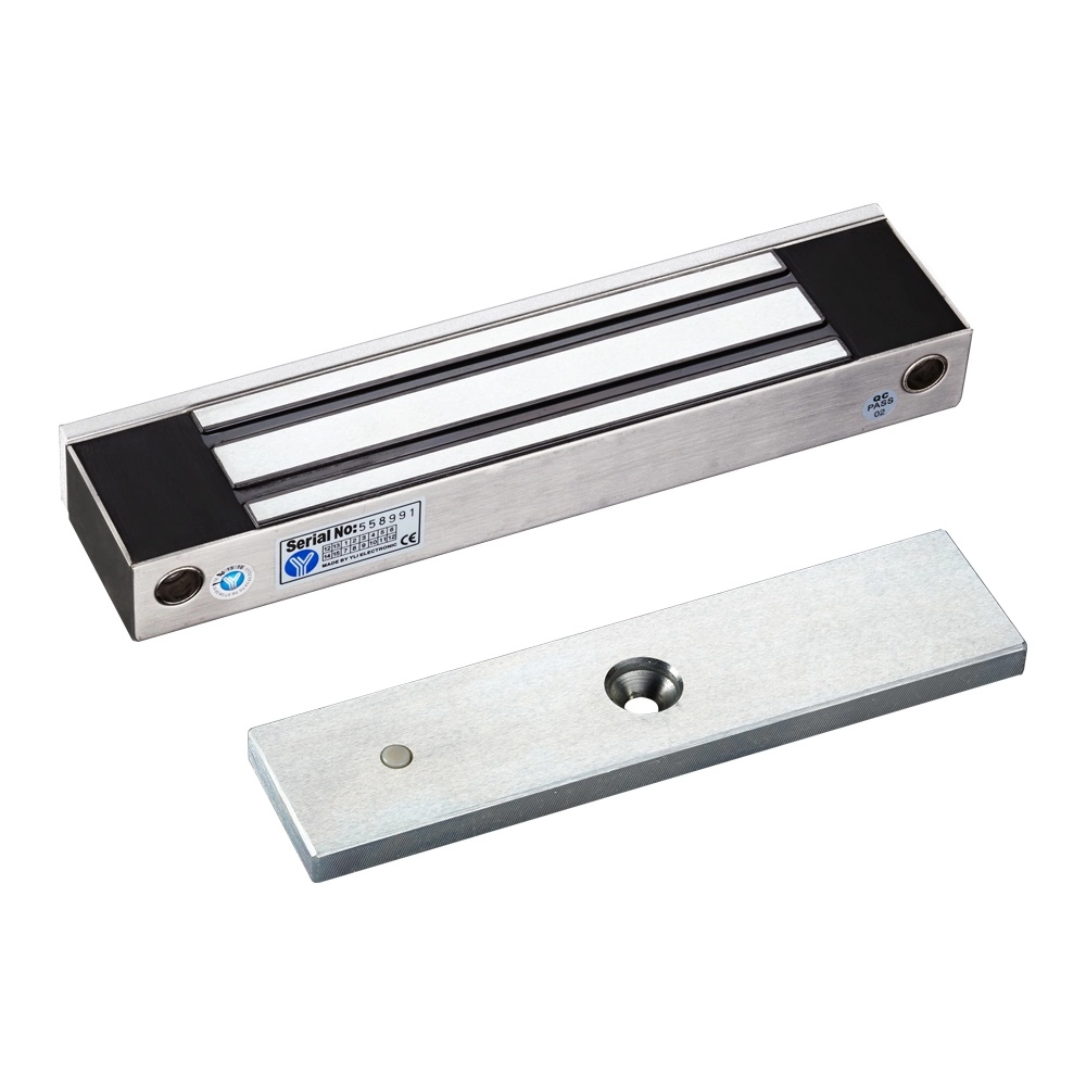 Yli ym350ws - cerradura magnética para control de acceso  fuerza de sujeción de 350 kg (800 lb)  para puertas de madera, vidrio y metálicas  ip68 para uso exterior e interior