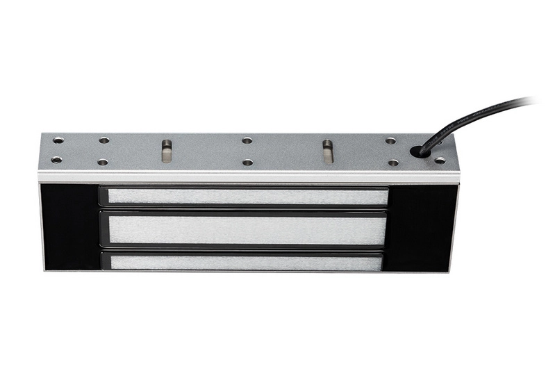 Yli ym500nw - cerradura magnética para exterior ip68  fuerza de sujeción 500kg 1200lb  voltaje dual 12v  24vdc  compatible con soporte mbk500nzlw  puertas de madera, vidrio, metálica