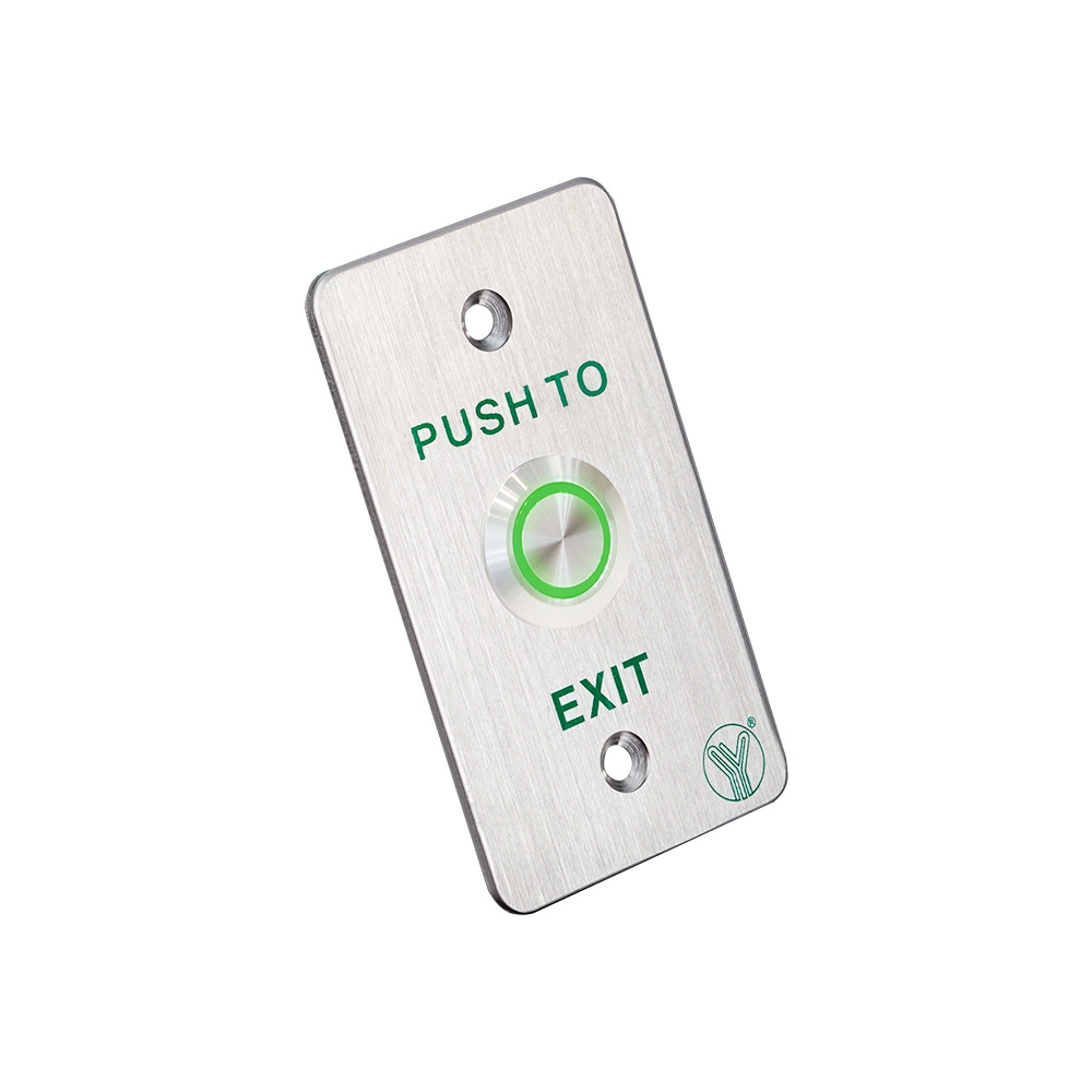 Yli ywp880bled - botón de salida mecánico, indicador led (verde), acero inoxidable, 5-24 vcc, función no, índice protección ip68