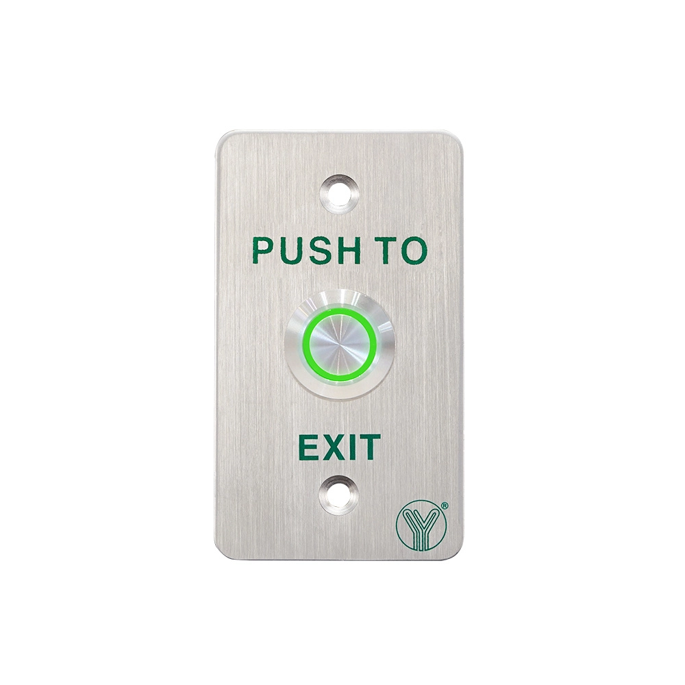 Yli ywp880bled - botón de salida mecánico, indicador led (verde), acero inoxidable, 5-24 vcc, función no, índice protección ip68