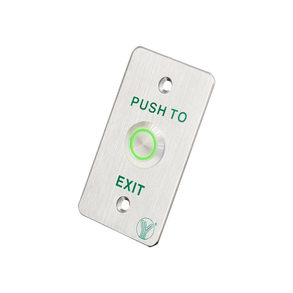 Yli ywp880bled - botón de salida mecánico, indicador led (verde), acero inoxidable, 5-24 vcc, función no, índice protección ip68