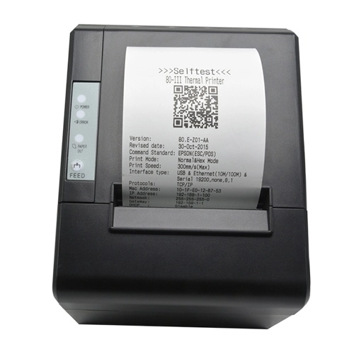 Zkteco zkp8001 - impresora térmica de 80 mm para control de asistencia y emisión de tickets, voltaje de 24v y conexiones usb, rs232 y rj11
