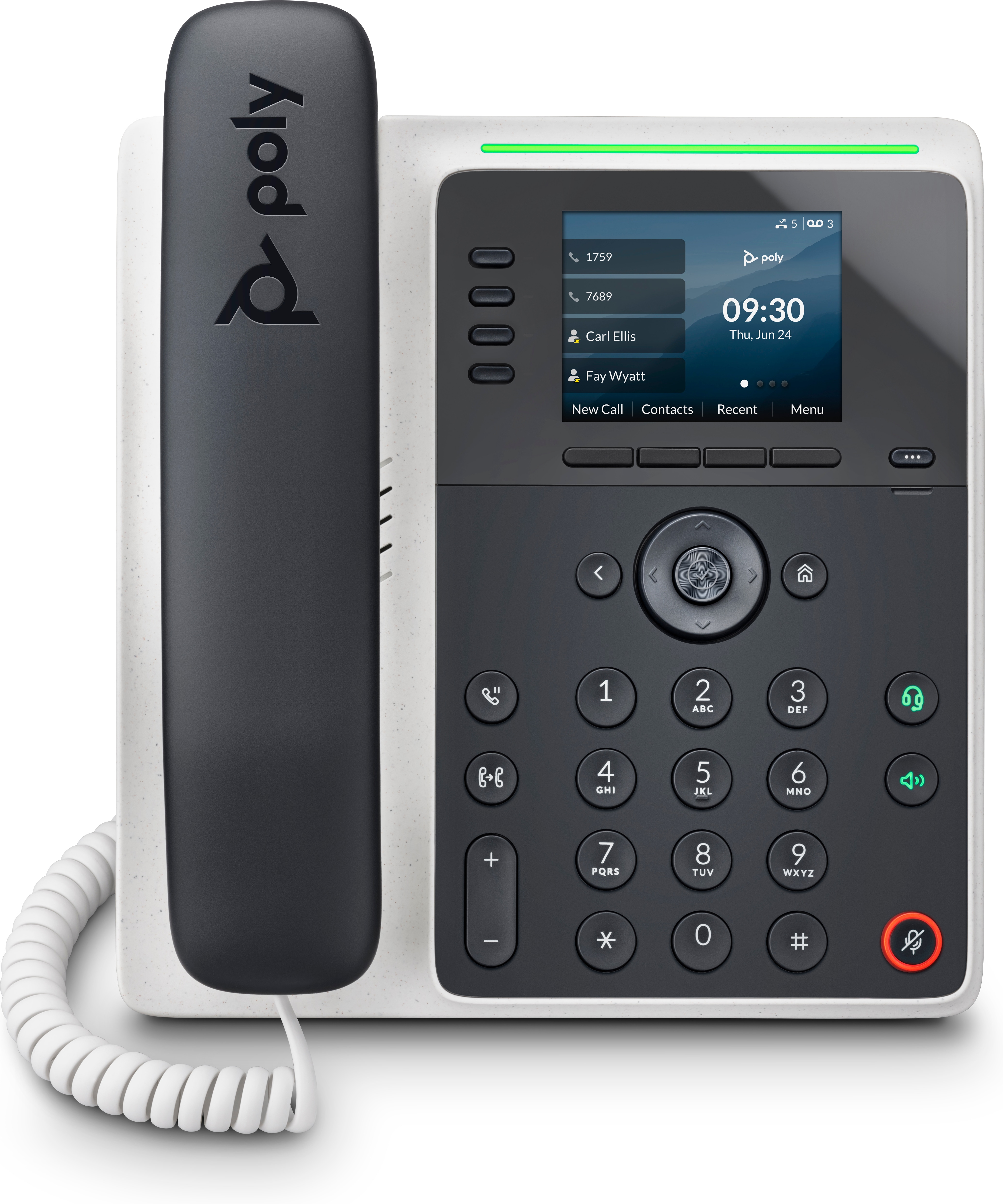 Telefono ip  hp poly 82m87aa  edge e220/  16 lineas sip 2 puerto s gigabit bluetooth 1 puerto usb- a pantalla a color 2,8 proteccion anticrobiano (poe)