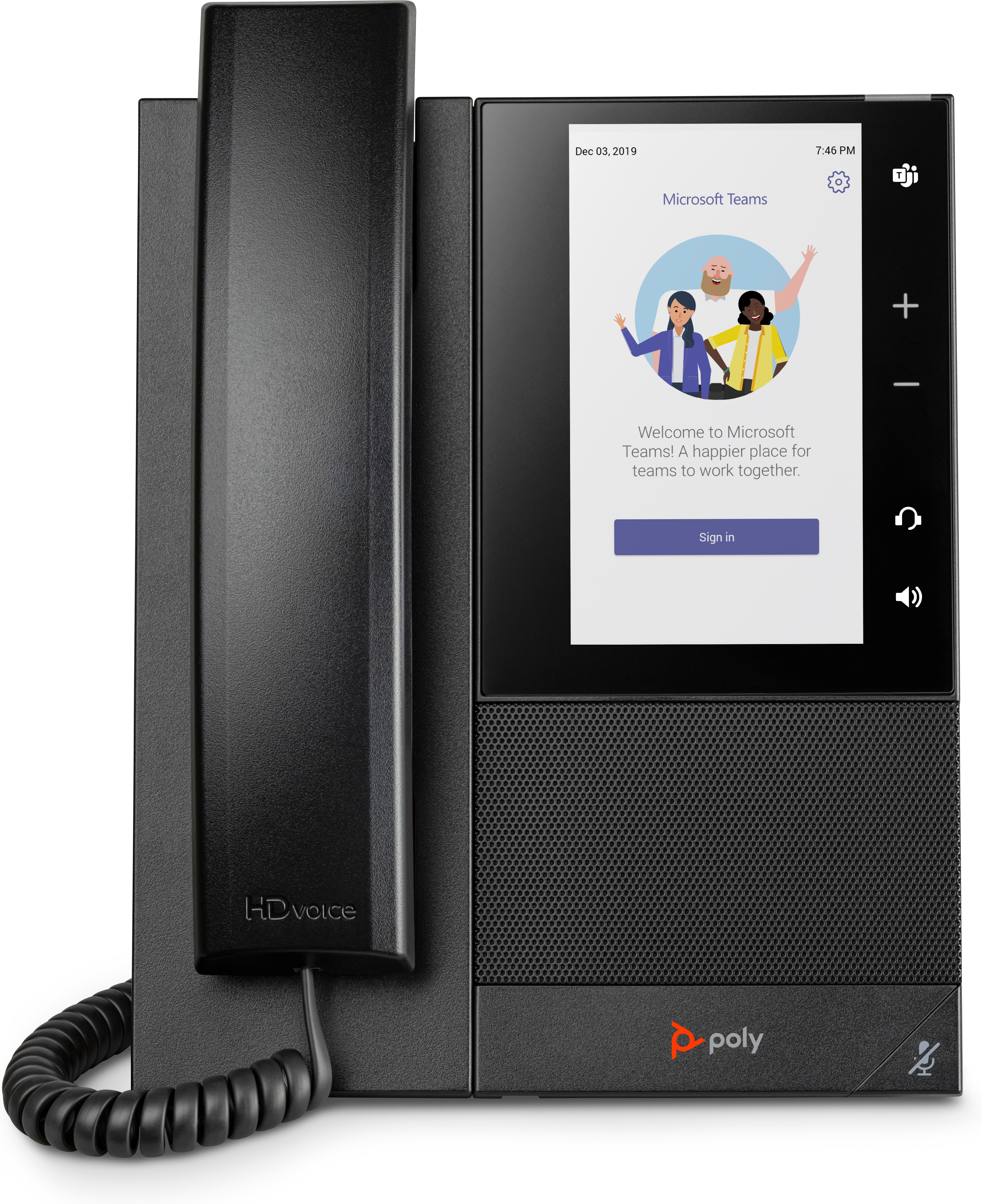 Telefono ip poly 82z76aa ccx 500/ version microsoft teams multimedia pantalla tactil a color de 5 pulgadas bluetooth 1 puerto usb-a poe (no incluye fuente de alimentacion)