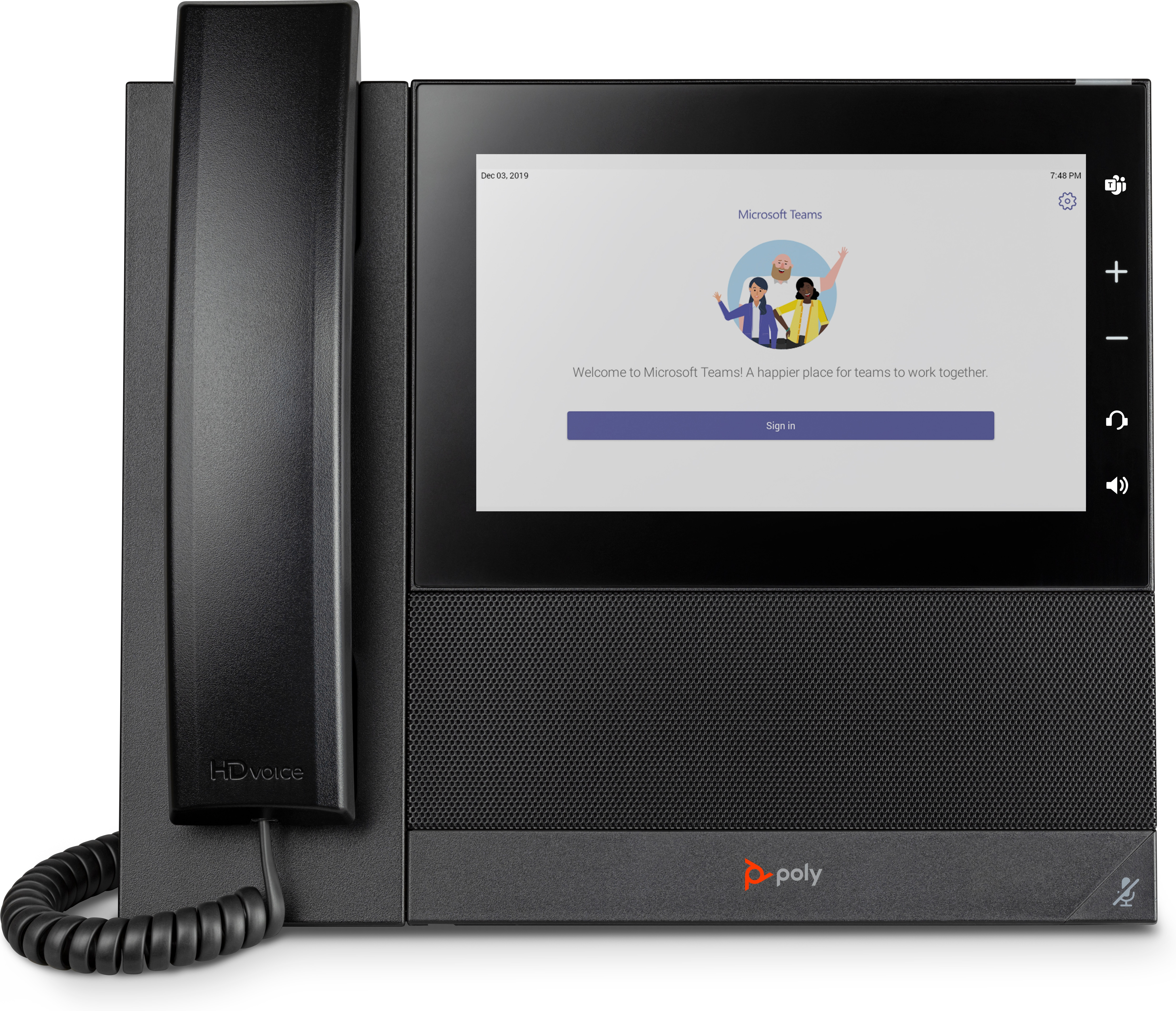 Telefono ip poly 82z84aa ccx 600/ version microsoft teams pantalla tactil a color de 7 pulgadas wifi bluetooth 2 puerto usb (tipo a y c) poe (no incluye fuente de alimentacion)