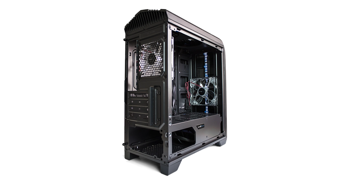 Gabinete game factor csg500 matx neg/rojo - 2xvent 120mm led, 1x usb 2.0, 1x usb 3.0