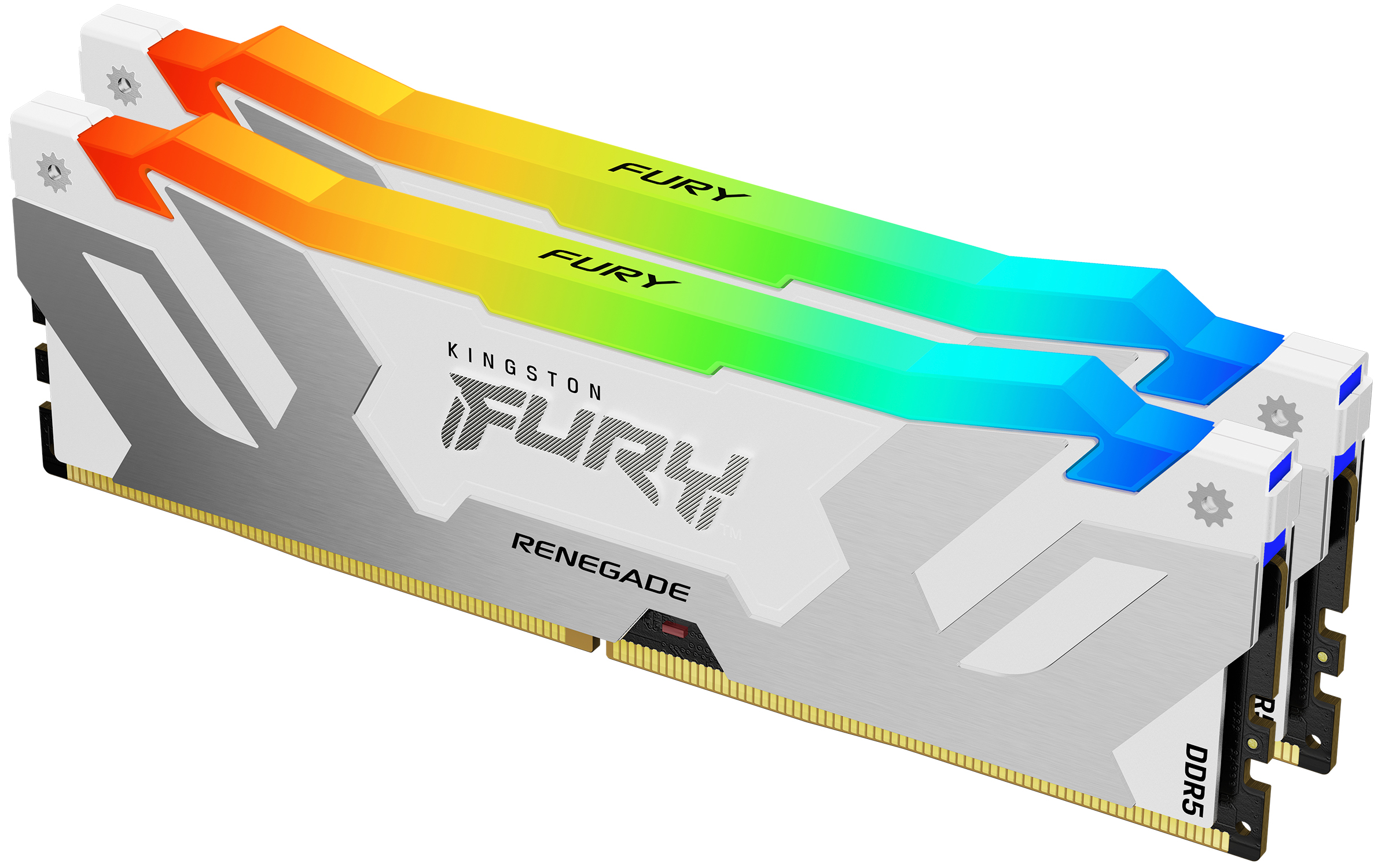 Memoria ram kingston fury renegade ddr5 kit (2 x 32gb) white 64gb 6000mhz (kf560c32rwak2-64)