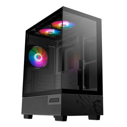 Gabinete MSI PAG Pano M110A midi-tower para tarjetas madre micro-ATX y mini-ITX en color negro, con 3 ventiladores incluidos, puertos USB 2.0 y USB 3.0 frontales y sin fuente de poder incluida