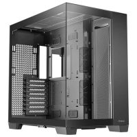Gabinete antec c8 full tower, ventana lateral cristal, sin fuente, negro