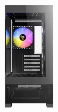 Gabinete antec cx500m argb mini tower, soporta micro-atx, itx, ventx3 argb, fuente no, negro
