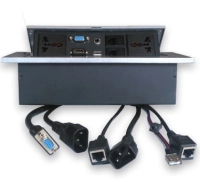 Caja de mesa - rj45 cat 5e, hdmi, svga, usb v2.0, 3.5 mm, nema 5-15r, plata, brobotix 005514 Caja de mesa - rj45 cat 5e, hdmi, svga, usb v2.0, 3.5 mm, nema 5-15r, plata, brobotix 005514