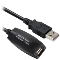 Cable usb brobotix 030570 - macho/hembra, negro