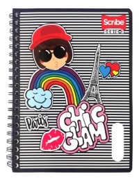 Cuaderno scribe espiral doble profesional serie iii-d raya 100 hojas