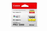 Tinta canon pfi-1000r y lucia pro ink tank 80ml color amarillo