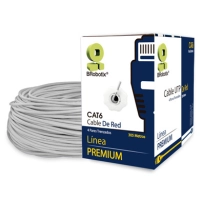 Bobina utp - cat6, 305 m, interior, gris, 100  cobre, brobotix 065144