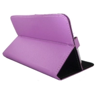 Funda para tableta brobotix 070020l - 7 pulgadas, morado, vinipiel, universal