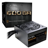 Fuente de poder evga br 600w 80 plus bronze atx 12v 24 pin fan 120mm negro