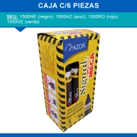 Marcador permanente signal mega 1500ne punta cincel color negro c/6 pzas