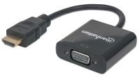 Convertidor  hdmi a vga manhattan - hdmi, vga, micro-usb, macho/hembra, negro