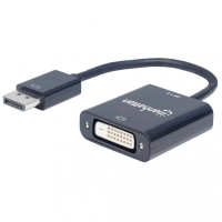 Adaptador displayport m a dvi-d manhattan 152228 - negro, displayport, dvi-d