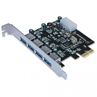 152891 tarjeta pci express usb 3.0 de 4 puertos - soporte de perfil estándar, añade cuatro puertos alineados superspeed usb externos.