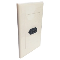 Tapa brobotix (faceplate) hdmi 1 puerto hembra 90 grados, blanco