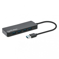168403 hub usb-a macho a 7 usb-a hembra - de alta velocidad a 5 gbps, alimentado por bus, negro