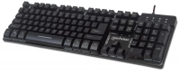 178457 teclado gaming  edición base metálica - usb, led multicolor, 19 teclas con anti efecto fantasma, antisalpicaduras, negro