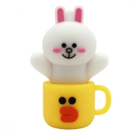 Memoria flash usb 32gb - conejo con taza brobotix 190432-10, 32 gb, usb tipo a