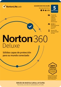 Norton 360 deluxe / total security/ 5 dispositivos/ 1 año (caja)