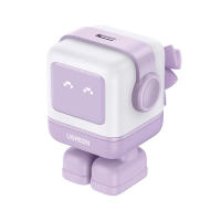 Cargador Ugreen 25036, Mini uno 30w, gan, usb-c, carga rapida, violetablanco