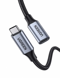 Extensor ugreen usb-c 3.1, 1m, usb-c a usb-c, 10000 mbits, negro, gris
