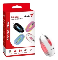 Mouse optico genius dx-mini, 1000 dpi, 3 botones, alambrico, usb, color blanco