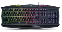 Teclado usb gaming genius scorpion k220, retroilumindado rgb, usb