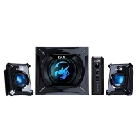 Bocinas genius gx gaming sw-g2.1 2000 ii con subwoofer , pctv, controlador de sonido, led azul, negro