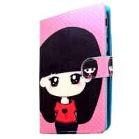 Funda brobotix - 7 pulgadas, folio, rosa, universal