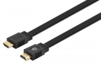 Cable hdmi 2.0 - alta velocidad con ethernet plano 4k@60hz manhattan 355605, 1 m, macho, negro
