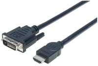 Adaptador hdmi a dvi-d manhattan 372510 - negro, hdmi, dvi-d