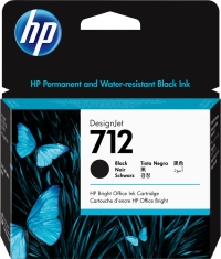 Tinta hp 712 - 3ed71a, negro 80ml