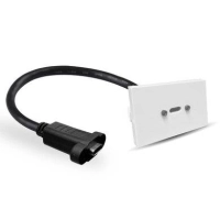 Inserto línea élite usb tipo c hembra-hembra para tapas armables - brobotix 406399