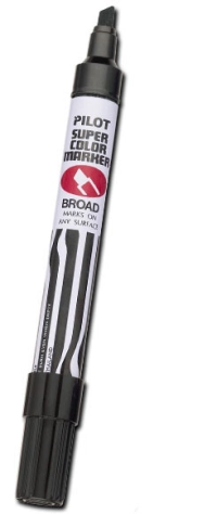 Marcador permanente pilot negro c/12