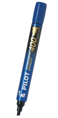 Marcador permanente pilot sa400 cincel color azul caja c/12 pzas