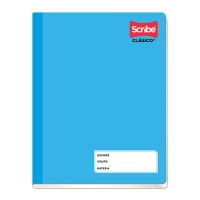 Cuaderno scribe frances doble rayas 100 hjs pasta semirigida