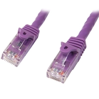 Startech.com cable de red de 10m púrpura cat5e ethernet rj45 sin enganches - cable for dispositivo de red, hub, conmutador, servidor de impresión, panel de conexión - cable de conexión - oro conector chapado - 24 awg - violeta