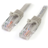 Startech.com cable de 1m gris de red fast ethernet cat5e rj45 sin enganche - cable patch snagless - cable for dispositivo de red - cable de conexión - oro contacto chapado - cm - 24 awg - gris