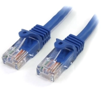 Startech.com cable de 3m azul de red fast ethernet cat5e rj45 sin enganche - cable patch snagless - cable for dispositivo de red, hub - cable de conexión - oro contacto chapado - cm - 24 awg - azul