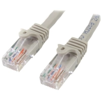 Startech.com cable de red de 0.5m gris cat5e ethernet rj45 sin enganches - cable for dispositivo de red, conmutador, hub, workstation, panel de conexión - cable de conexión - oro conector chapado - 24 awg - gris