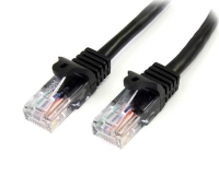 Startech.com cable de 5m de red ethernet cat5e rj45 sin traba snagless - negro - cable for dispositivo de red, hub, conmutador, servidor de impresión, panel de conexión, workstation - cable de conexión - oro conector chapado - 24 awg - negro