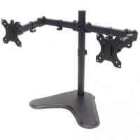 Soporte para dos monitores manhattan  movimiento con brazos de doble articulación - brazo de montaje, negro, 8 kg, acero