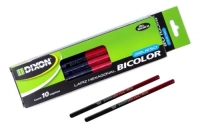 Lapiz bicolor dixon hexagonal grueso caja c/10 piezas